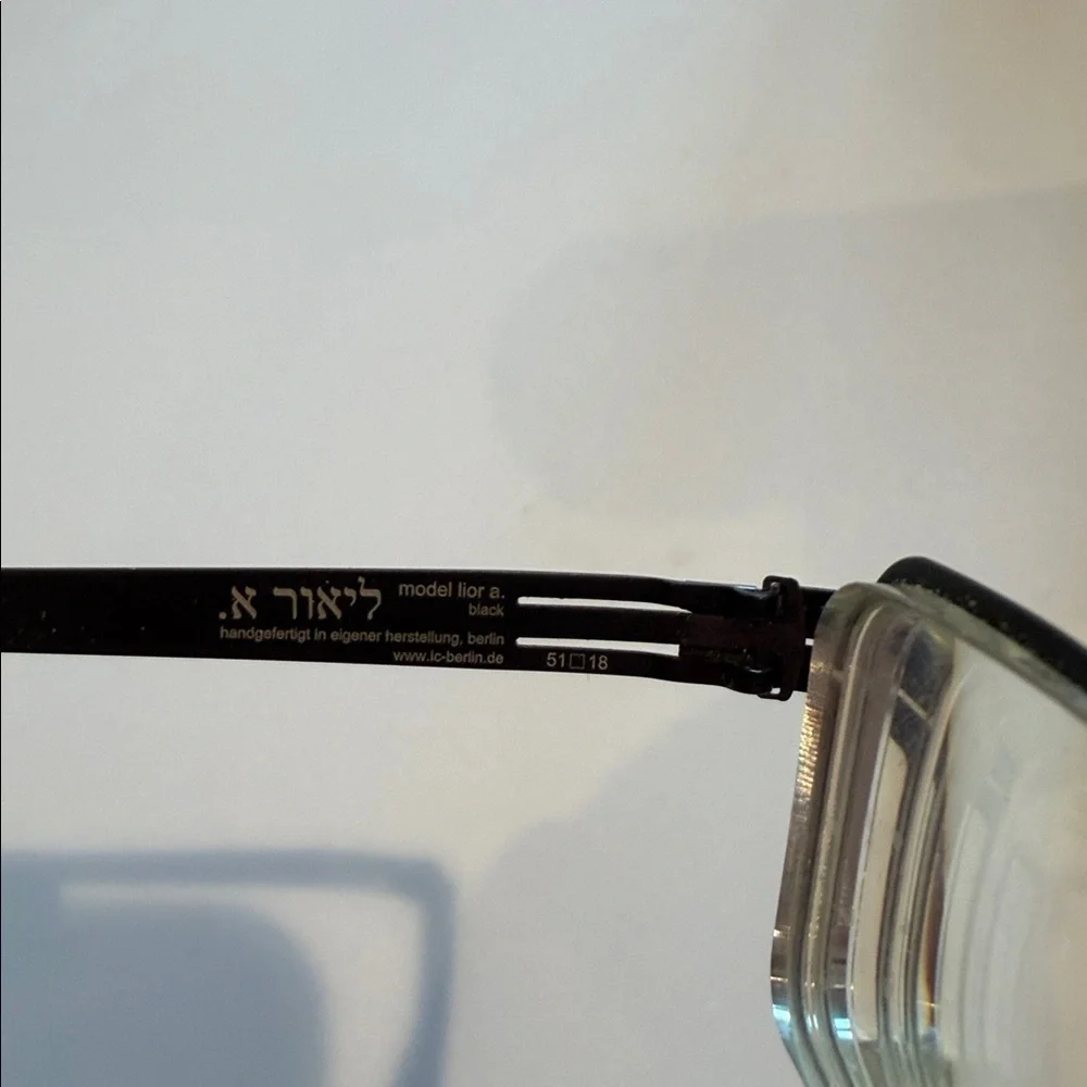 ic! berlin Lior A. Black Stainless Steel Eyeglass Frames | Full Set